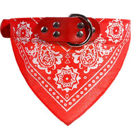 HKM-8424381 Triangle Printed Scarf Dog Towel Collar - Imitation Deerskin, Small Size