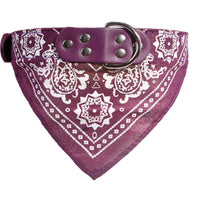 HKM-8424381 Triangle Printed Scarf Dog Towel Collar - Imitation Deerskin, Small Size
