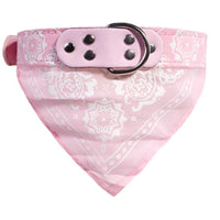 HKM-8424381 Triangle Printed Scarf Dog Towel Collar - Imitation Deerskin, Small Size