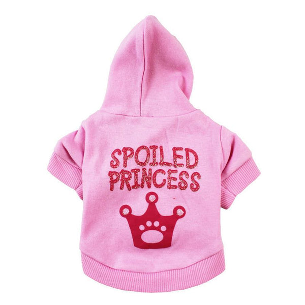HKM-842451 Pink Hooded T-Shirt for Cats and Dogs, Cotton Material, Sizes XS to XL