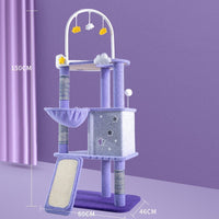 HKM-8425661 Large Cat Scratch Board Jumping Platform with Multi-Tier Options and Fun Accessories