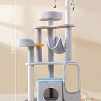 HKM-8425661 Large Cat Scratch Board Jumping Platform with Multi-Tier Options and Fun Accessories