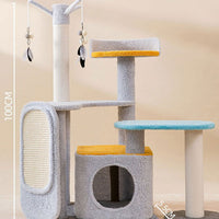 HKM-8425661 Large Cat Scratch Board Jumping Platform with Multi-Tier Options and Fun Accessories