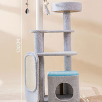 HKM-8425661 Large Cat Scratch Board Jumping Platform with Multi-Tier Options and Fun Accessories