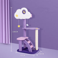 HKM-8425661 Large Cat Scratch Board Jumping Platform with Multi-Tier Options and Fun Accessories
