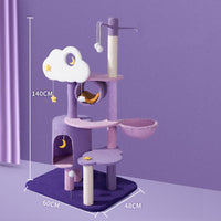 HKM-8425661 Large Cat Scratch Board Jumping Platform with Multi-Tier Options and Fun Accessories