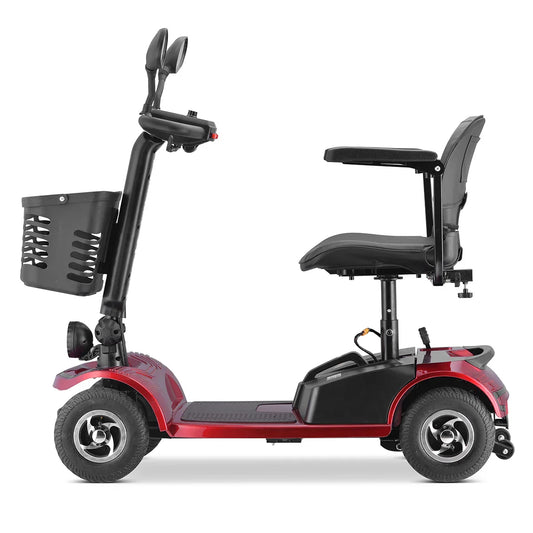 HKM-842579 4-Wheel Electric Mobility Scooter for Elderly, Quick Disassembly, 20KM Range, Max Speed 8km/h, Foldable Design, Customizable Color