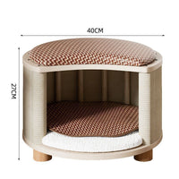 HKM-8426429 Solid Wood Summer Cat Nest - Four Seasons Universal Design with Plush Cushion Options