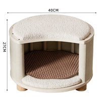 HKM-8426429 Solid Wood Summer Cat Nest - Four Seasons Universal Design with Plush Cushion Options
