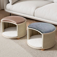 HKM-8426429 Solid Wood Summer Cat Nest - Four Seasons Universal Design with Plush Cushion Options