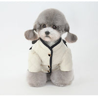 HKM-8426813 Cozy Cotton Pet Coat with Sequin Embroidered Big Bow - Available in Multiple Sizes
