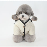 HKM-8426813 Cozy Cotton Pet Coat with Sequin Embroidered Big Bow - Available in Multiple Sizes