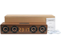 HKM-842707 Portable Wireless Wooden Boombox Speaker with 20W Output, Bluetooth 4.2, FM Radio, Clock Alarm Function, TF Card and AUX Input