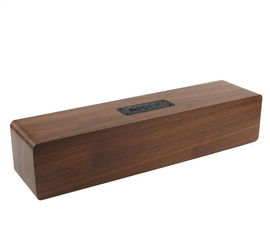 HKM-842707 Portable Wireless Wooden Boombox Speaker with 20W Output, Bluetooth 4.2, FM Radio, Clock Alarm Function, TF Card and AUX Input
