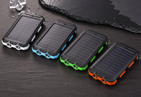 HKM-842771 Solar Power Bank with Dual Headlight, Polymer Lithium Battery, 5V-2A Output, Rechargeable for iPad, iPhone, Android and More