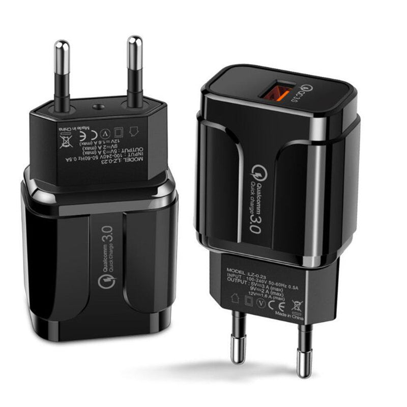 HKM-842771 Universal Travel Wall Charger with USB Interface - Input 220V, Output 5V, 3000mA Charging Current in Multiple Colors