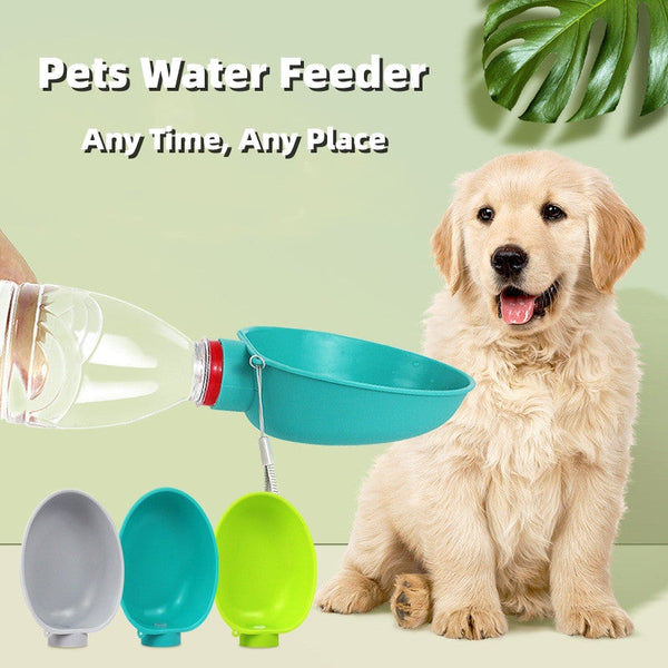 HKM-8428221 Portable Dog Water Bowl for Outdoor Use - Compact Feeding Cup for Small Dogs, ABS Material, Easy to Carry