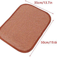 HKM-8429629 Cooling Mat for Cats and Dogs - Self-Cooling Bamboo Rattan Woven Pad for Summer Use - Ideal for Kennels, Crates, Guinea Pigs, and Hamsters