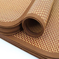 HKM-8429629 Cooling Mat for Cats and Dogs - Self-Cooling Bamboo Rattan Woven Pad for Summer Use - Ideal for Kennels, Crates, Guinea Pigs, and Hamsters