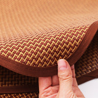 HKM-8429629 Cooling Mat for Cats and Dogs - Self-Cooling Bamboo Rattan Woven Pad for Summer Use - Ideal for Kennels, Crates, Guinea Pigs, and Hamsters