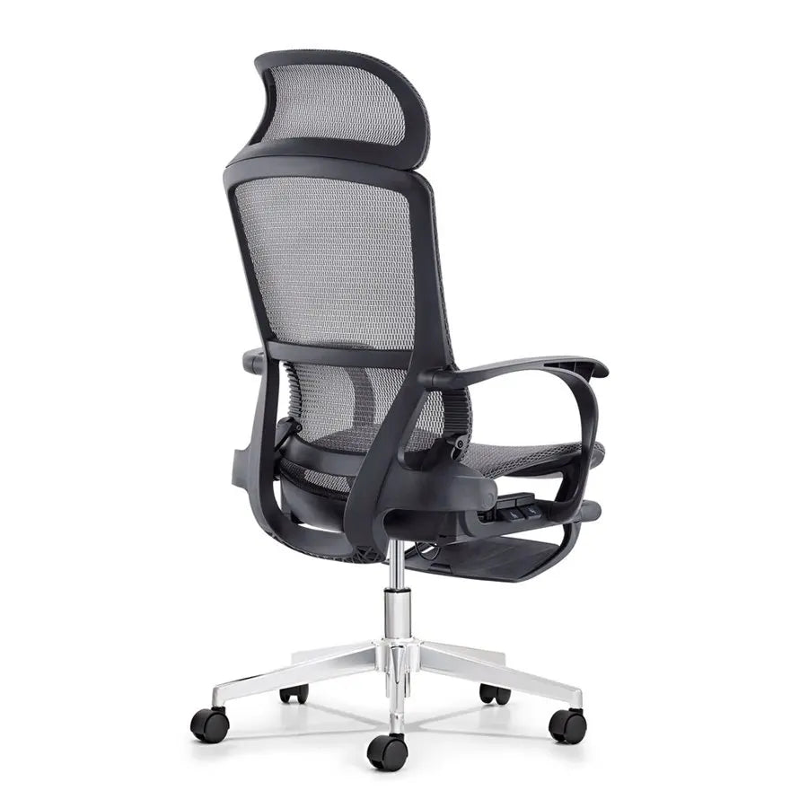 HKM-842963 Ergonomic Mesh Office Chair with Footrest and Swivel Function for Home Office Use