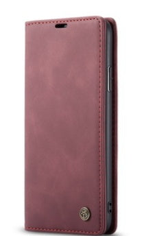 HKM-842963 Vintage Anti-Drop Flip Case for iPhone Models - Soft Leather and TPU Protection