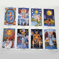 HKM-843027 English Fate Divination Tarot Card Set - 78 Cards in Color Box, 6x10.3cm Size