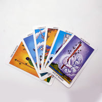 HKM-843027 English Fate Divination Tarot Card Set - 78 Cards in Color Box, 6x10.3cm Size