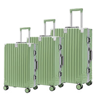 HKM-843091 Aluminium 3-Piece Travel Carry-On Luggage Set with Telescopic Handle