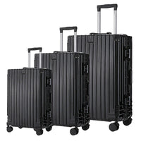 HKM-843091 Aluminium 3-Piece Travel Carry-On Luggage Set with Telescopic Handle