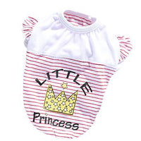 HKM-8432701 Striped Print Cotton Costume for Small Dogs - Teddy Poodle & Pomeranian Size XS to XL