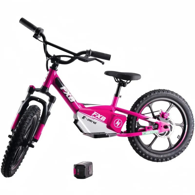 HKM-843283 16-Inch Electric Balance Bike with 350W Motor, Lithium Battery, and Disc Brake - Lightweight, Portable, Eco-Friendly