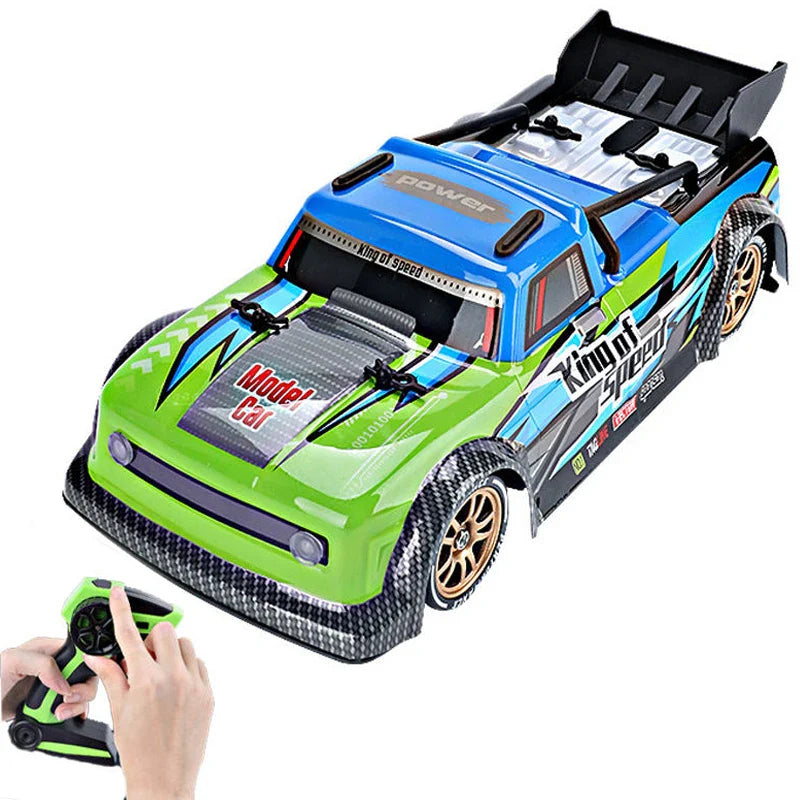 HKM-843283 Remote Control Spray Drift Car with Lights - 1/16 Scale Electric Racing Vehicle for Kids 5+