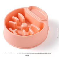 HKM-8434109 Anti-Tumble PET Plastic Bowl for Cats - Available in Orange, White, and Blue