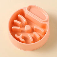 HKM-8434109 Anti-Tumble PET Plastic Bowl for Cats - Available in Orange, White, and Blue