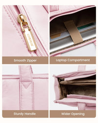 HKM-843411 Quilted Puffer Laptop Tote Bag for 15.6-17.3 Inch Devices - Lightweight Travel Shoulder Bag for Work and Casual Use