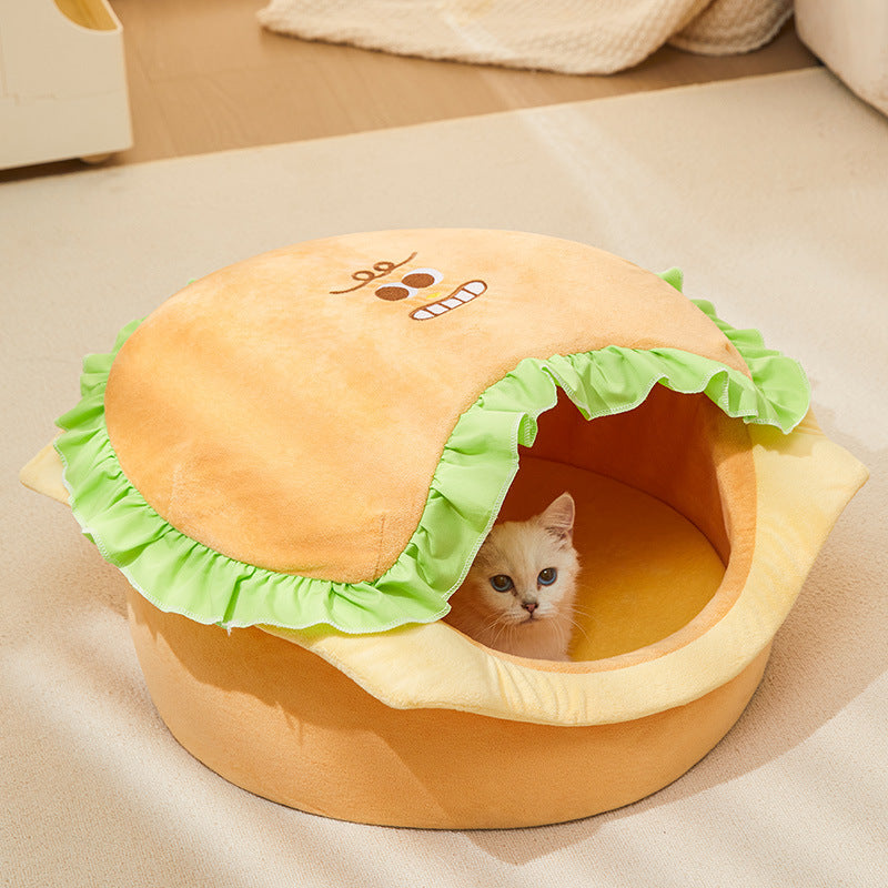 HKM-8435389 All-Season Warm Cat House with Detachable Design for Comfort and Convenience