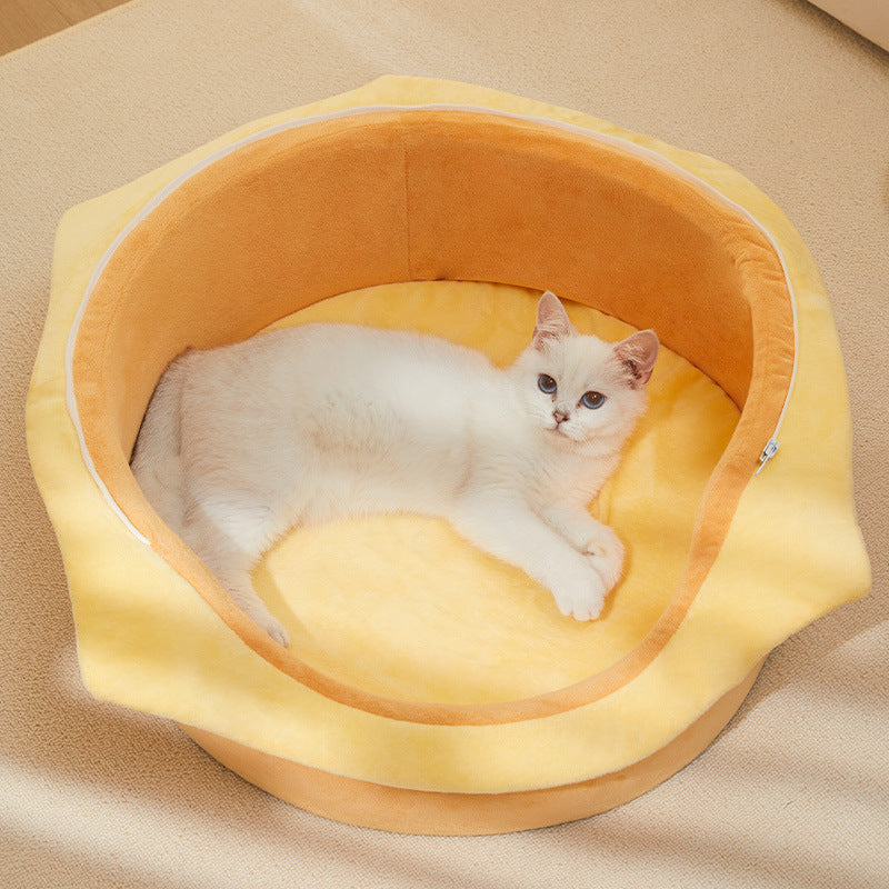 HKM-8435389 All-Season Warm Cat House with Detachable Design for Comfort and Convenience