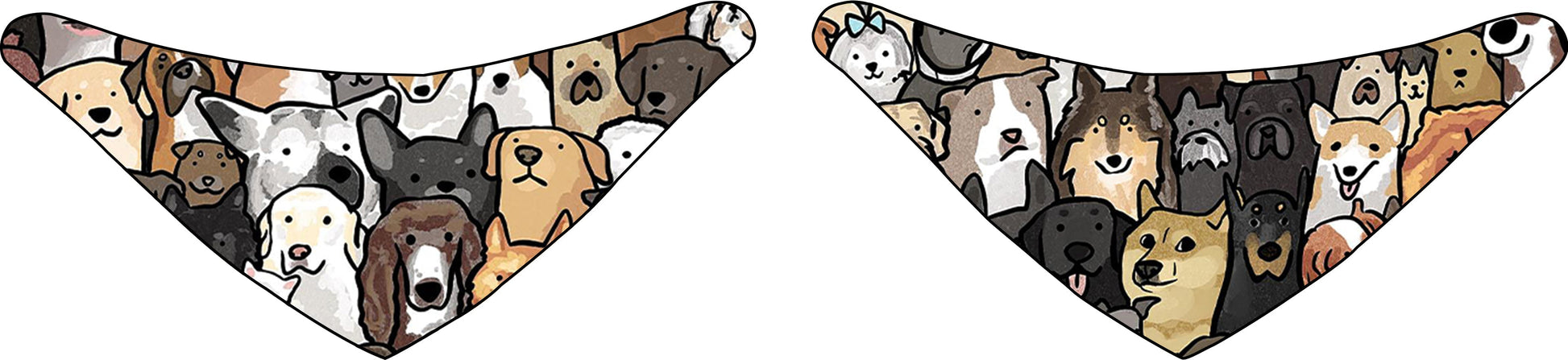 HKM-8435517 Reversible Polyester Pet Bandana in Various Patterns - Sizes S, M, L