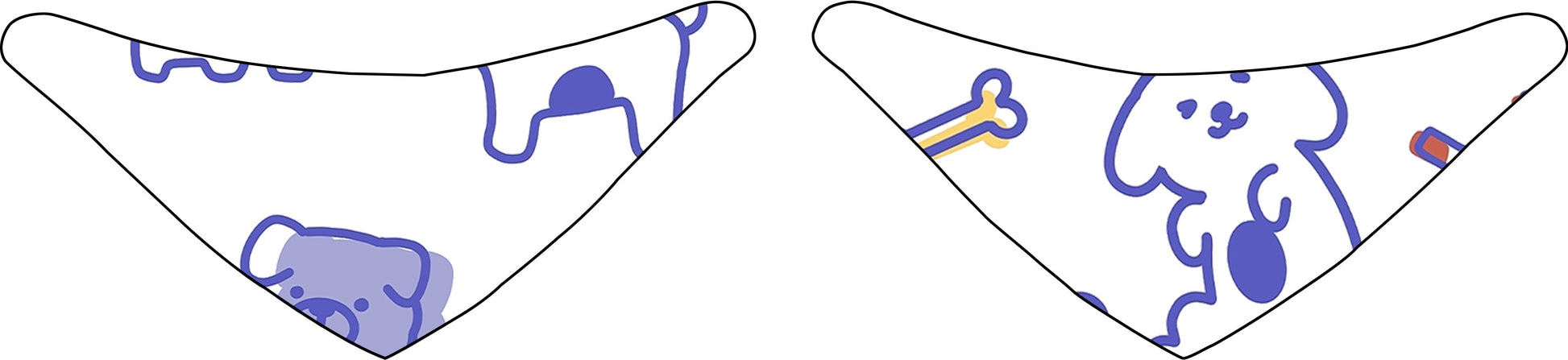 HKM-8435517 Reversible Polyester Pet Bandana in Various Patterns - Sizes S, M, L