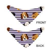 HKM-8435517 Reversible Polyester Pet Bandana in Various Patterns - Sizes S, M, L