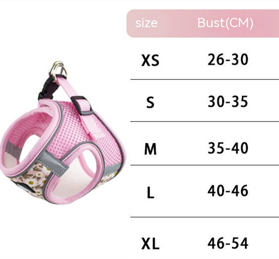 HKM-8437181 Breathable Dog and Cat Rope Leash with Anti-Breaking Chest Strap