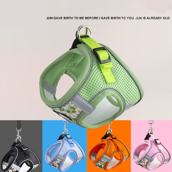 HKM-8437181 Breathable Dog and Cat Rope Leash with Anti-Breaking Chest Strap