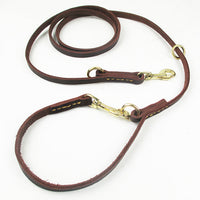 HKM-8437693 Double-Headed Copper Hook Cowhide Dog Traction Belt with Convenient Leash¹¦ÄÜ