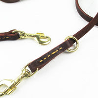 HKM-8437693 Double-Headed Copper Hook Cowhide Dog Traction Belt with Convenient Leash¹¦ÄÜ