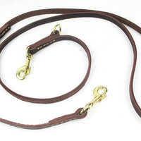 HKM-8437693 Double-Headed Copper Hook Cowhide Dog Traction Belt with Convenient Leash¹¦ÄÜ