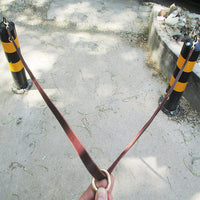 HKM-8437693 Double-Headed Copper Hook Cowhide Dog Traction Belt with Convenient Leash¹¦ÄÜ