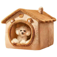 HKM-8437949 Universal Small Dog and Cat Nest House - Warm, Washable, Soft Pet Bed for Winter