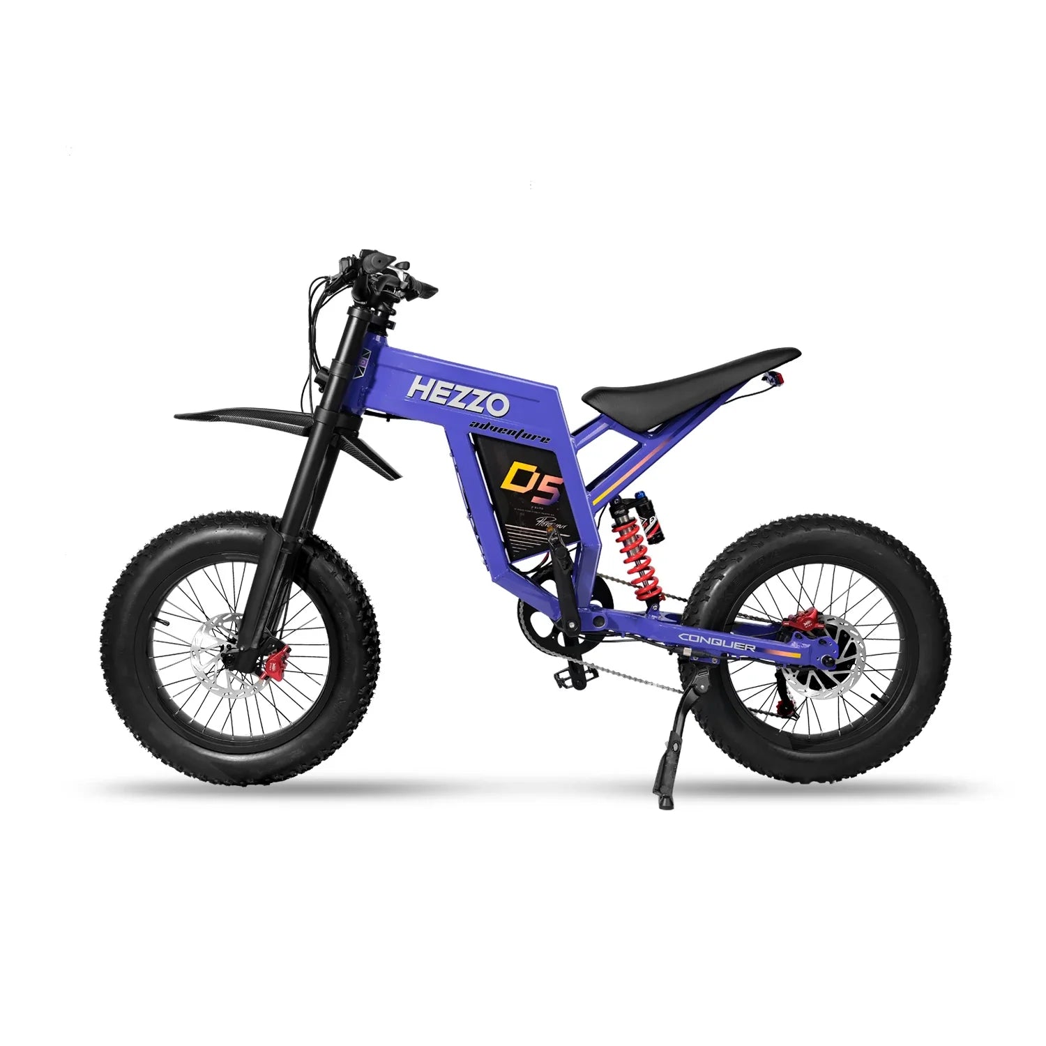 HKM-843795 Electric Cross Bike 3000W 60V 30Ah 20-Inch Fat Tire Mountain Ebike with 70KM/H Speed and Hydraulic Brakes