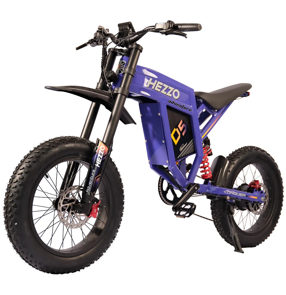 HKM-843795 Electric Cross Bike 3000W 60V 30Ah 20-Inch Fat Tire Mountain Ebike with 70KM/H Speed and Hydraulic Brakes